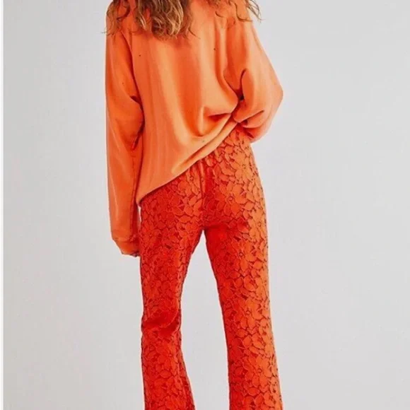 Free People Women's Disco Wild Laces Pull On Flare Pants - Picture 3 of 6